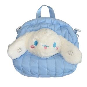 NWOT Blue Plush Quilted Crossbody